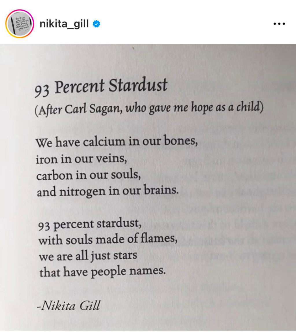 “93 percent stardust.”